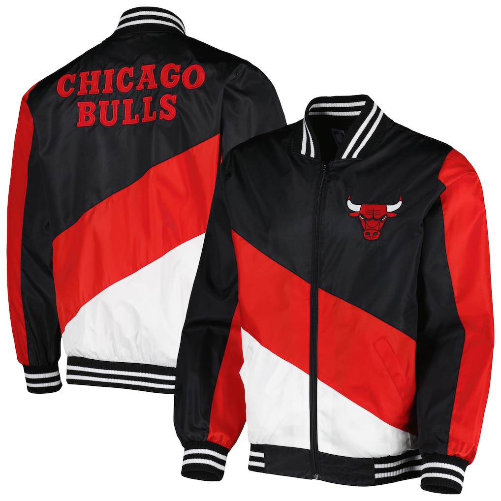 Men's Chicago Bulls JH Design Black Full-Zip Jacket