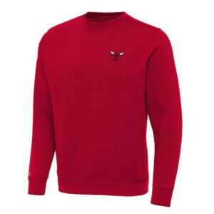 Men's Chicago Bulls Antigua Red Big & Tall Victory Crew Neck Pullover Sweatshirt