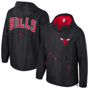 Unisex Chicago Bulls Stadium Essentials Black Compete Quarter-Zip Hoodie Jacket