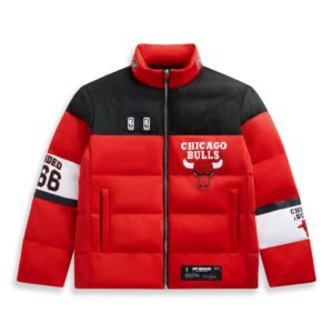 Unisex Chicago Bulls Off Season x NBA Red Standard Puffer Jacket